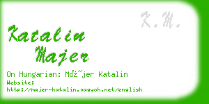 katalin majer business card